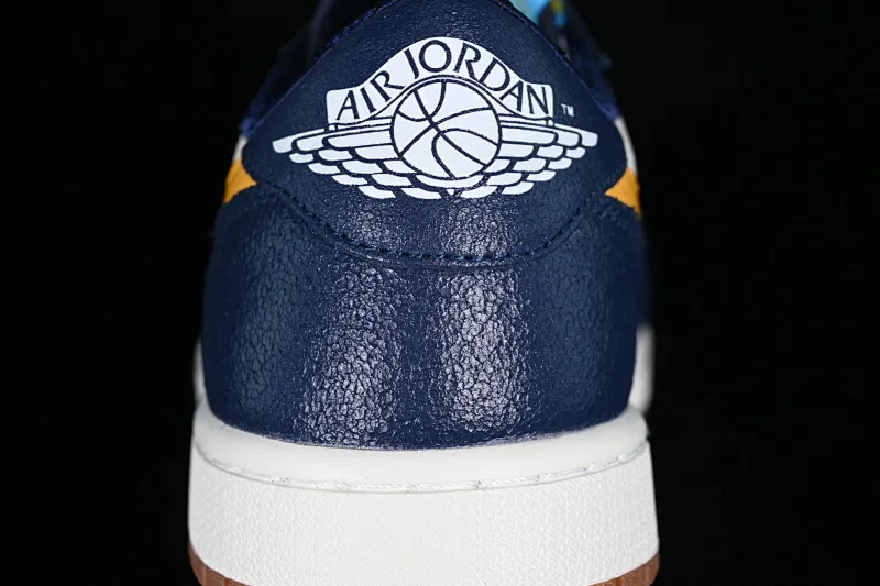 All categories Air Jordan Jordan series basketball shoes Air Jordan 1 Low Air Jordan 1 Low OG AJ1 Joe 1 white blue and yellow hook burst pattern low-top cultural casual sneakers CZ0790-407